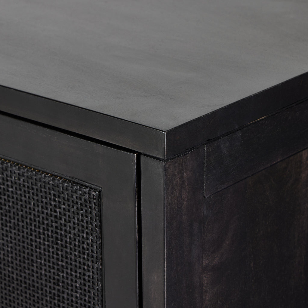 Caprice Bar Cabinet - Black Wash Mango