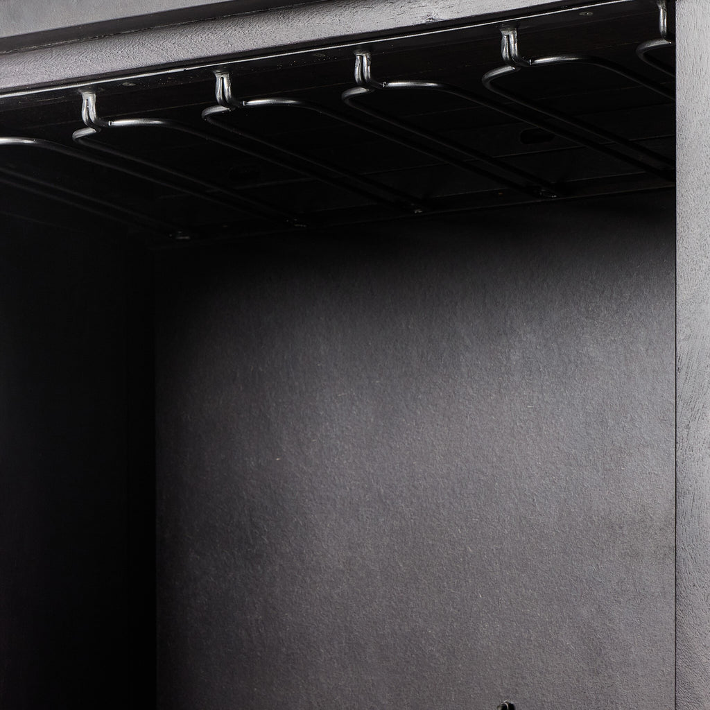 Caprice Bar Cabinet - Black Wash Mango
