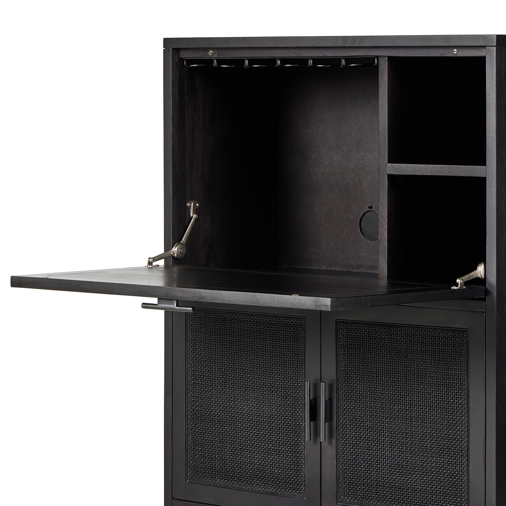 Caprice Bar Cabinet - Black Wash Mango