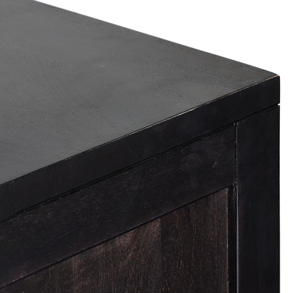 Caprice Bar Cabinet - Black Wash Mango