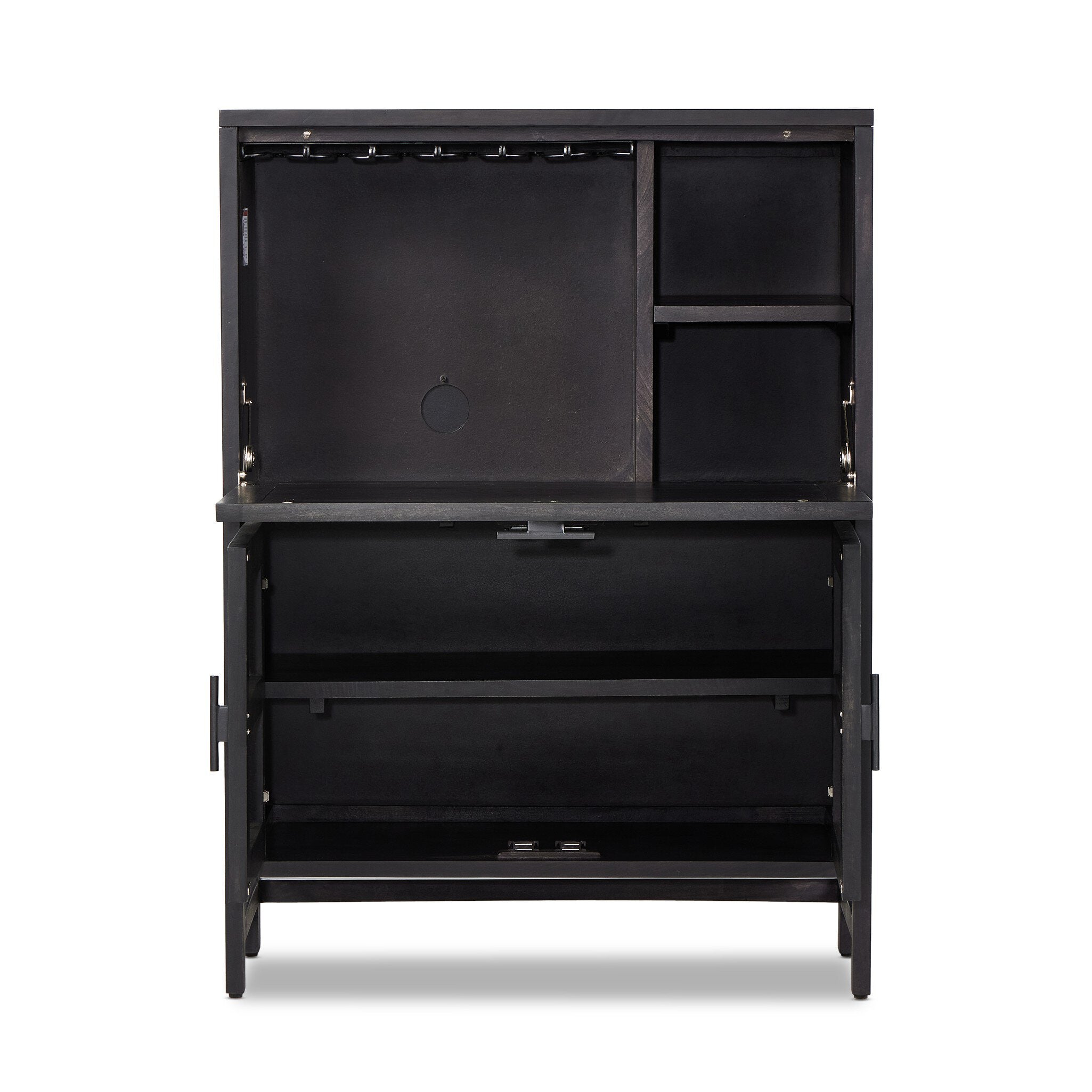 Caprice Bar Cabinet - Black Wash Mango