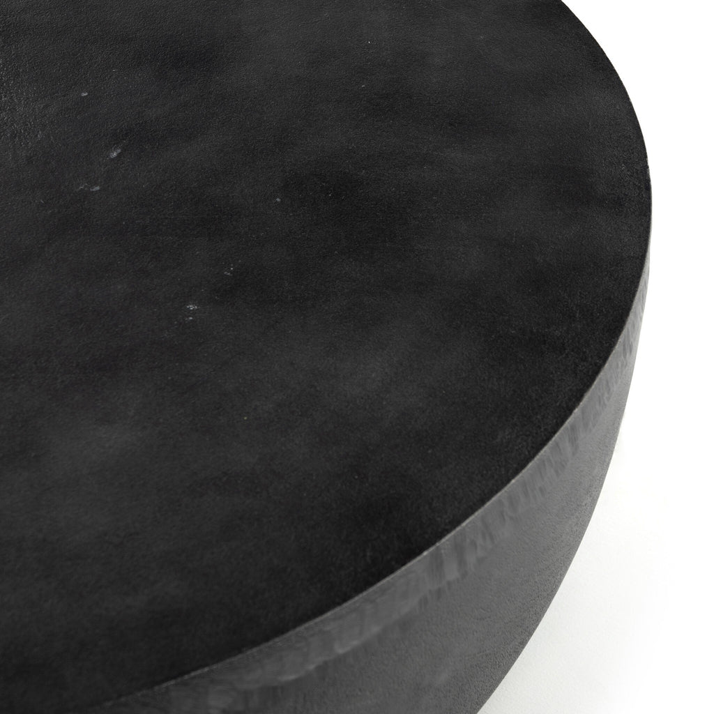 Basil Outdoor Round Coffee Table - Aged Grey