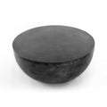 Basil Outdoor Round Coffee Table - Aged Grey