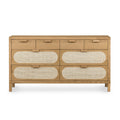 Allegra 8 Drawer Dresser - Light Natural Cane