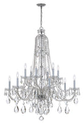 Traditional Crystal 37.5'' Swarovski Strass Crystal Polished Chrome Chandelier