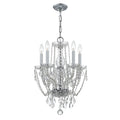 Traditional Crystal 14'' Hand Cut Crystal Polished Chrome Chandelier