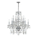 Traditional Crystal 26'' Swarovski Strass Crystal Polished Chrome Chandelier
