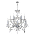 Traditional Crystal 31'' Swarovski Strass Crystal Polished Chrome Chandelier