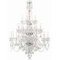 Traditional Crystal 45'' Hand Cut Crystal Polished Chrome Chandelier