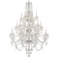 Traditional Crystal 38'' Hand Cut Crystal Polished Chrome Chandelier