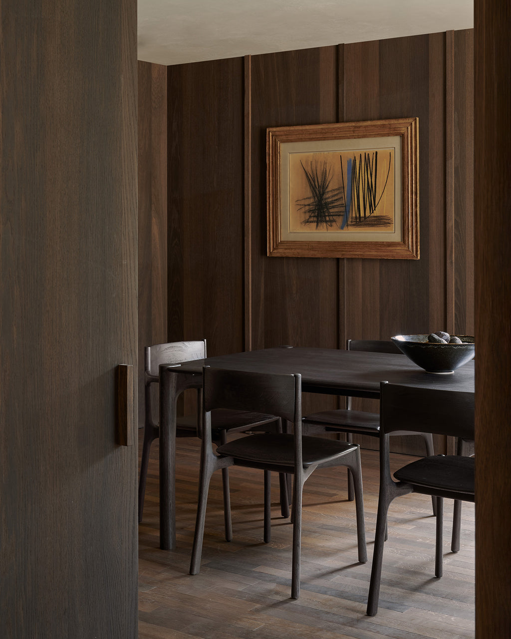 Pi Dining Chair | Varnished Teak | Dark Brown