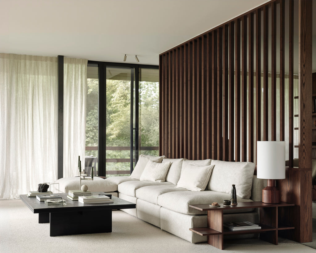 Mellow Modular Sofa | Off White Eco Fabric | 90° Square Corner