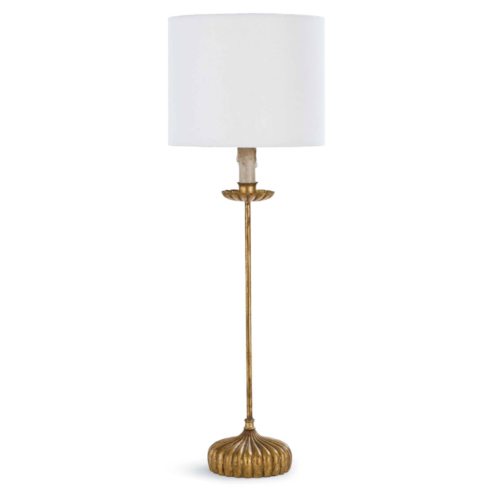 Clove Stem Buffet Table Lamp | Natural Linen Shade