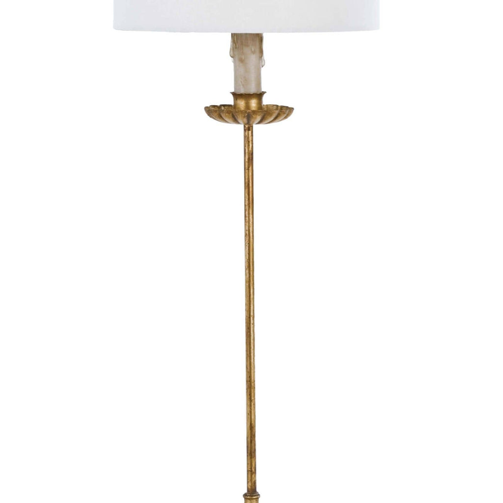 Clove Stem Buffet Table Lamp | Natural Linen Shade