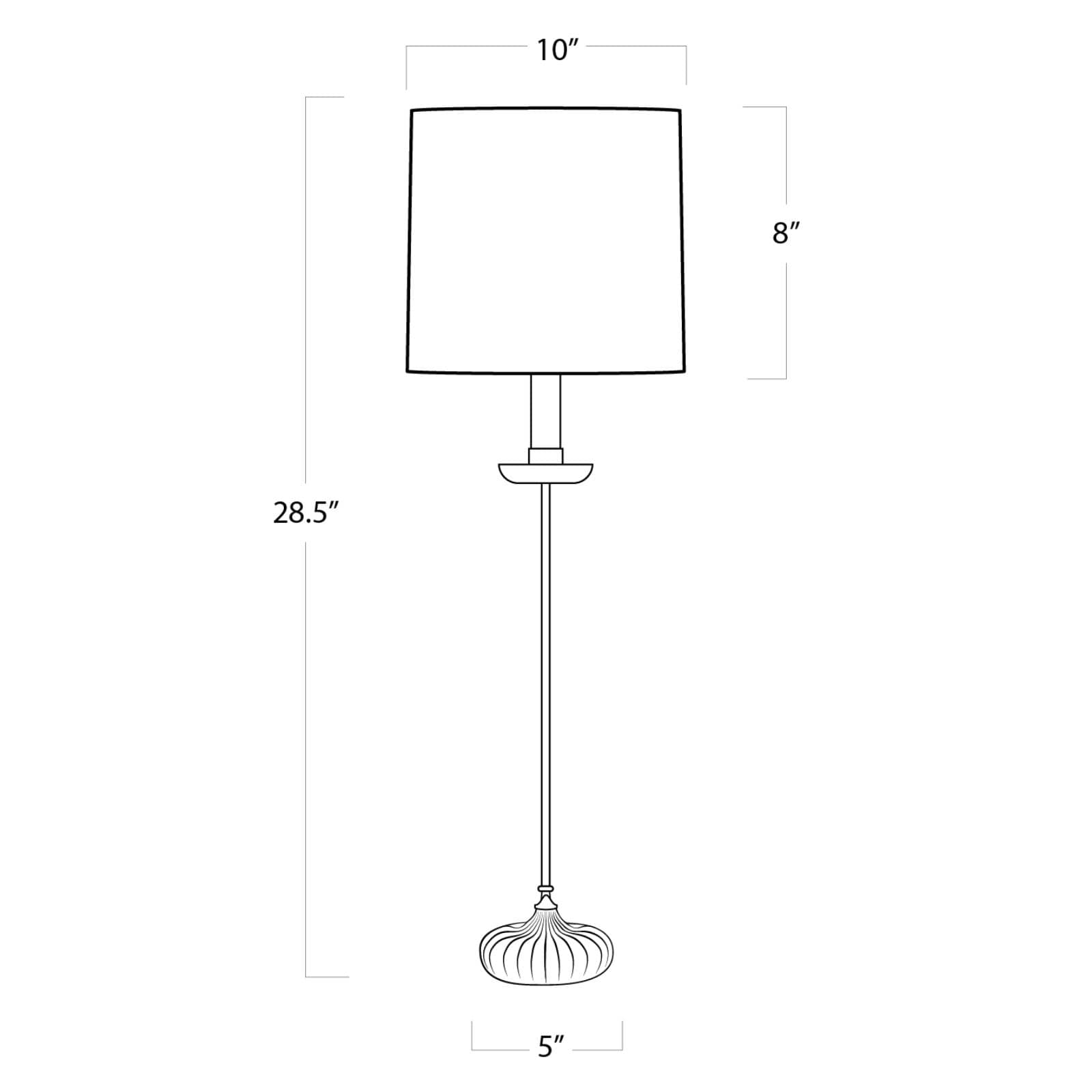 Clove Stem Buffet Table Lamp | Natural Linen Shade