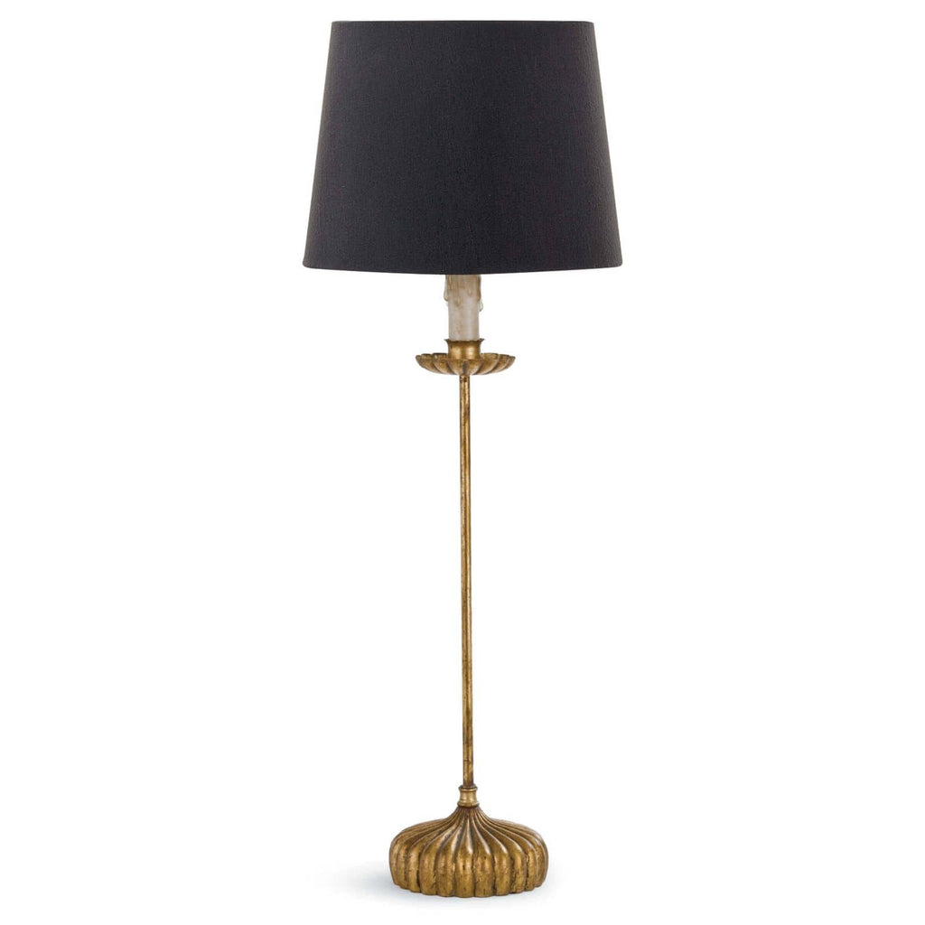 Clove Stem Buffet Table Lamp | Black Shade