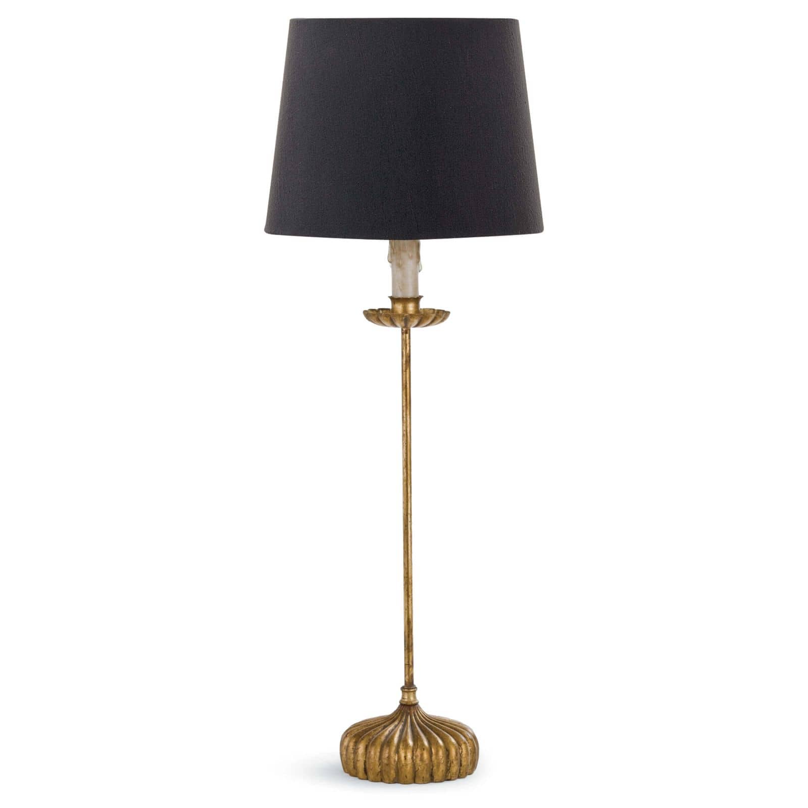 Clove Stem Buffet Table Lamp | Black Shade