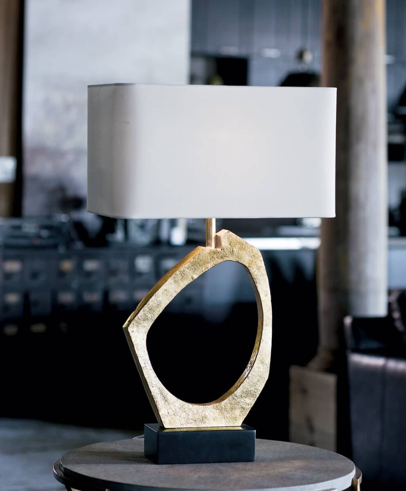 Manhattan Table Lamp | Gold Leaf