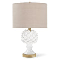 Leafy Artichoke Ceramic Table Lamp | Off White