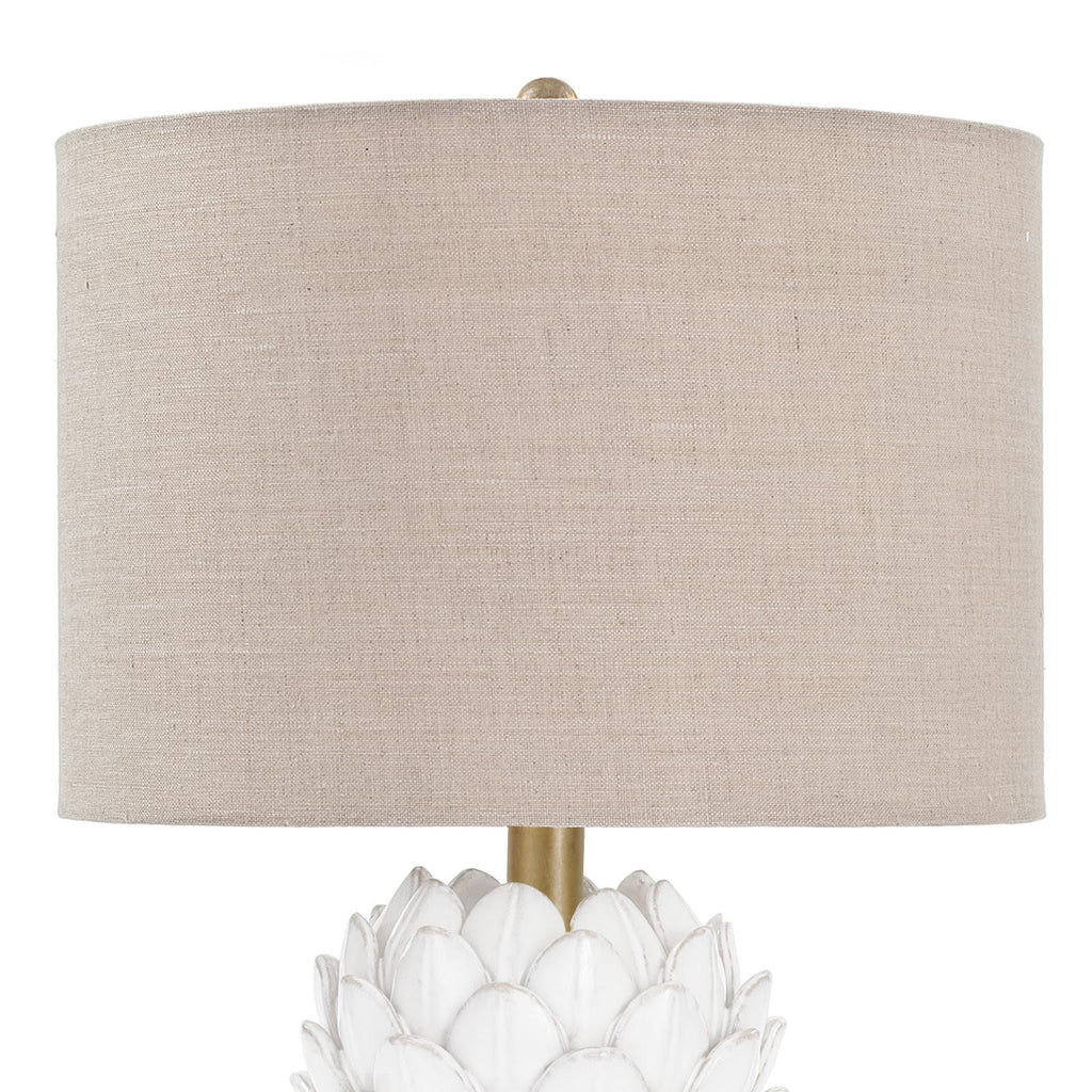 Leafy Artichoke Ceramic Table Lamp | Off White