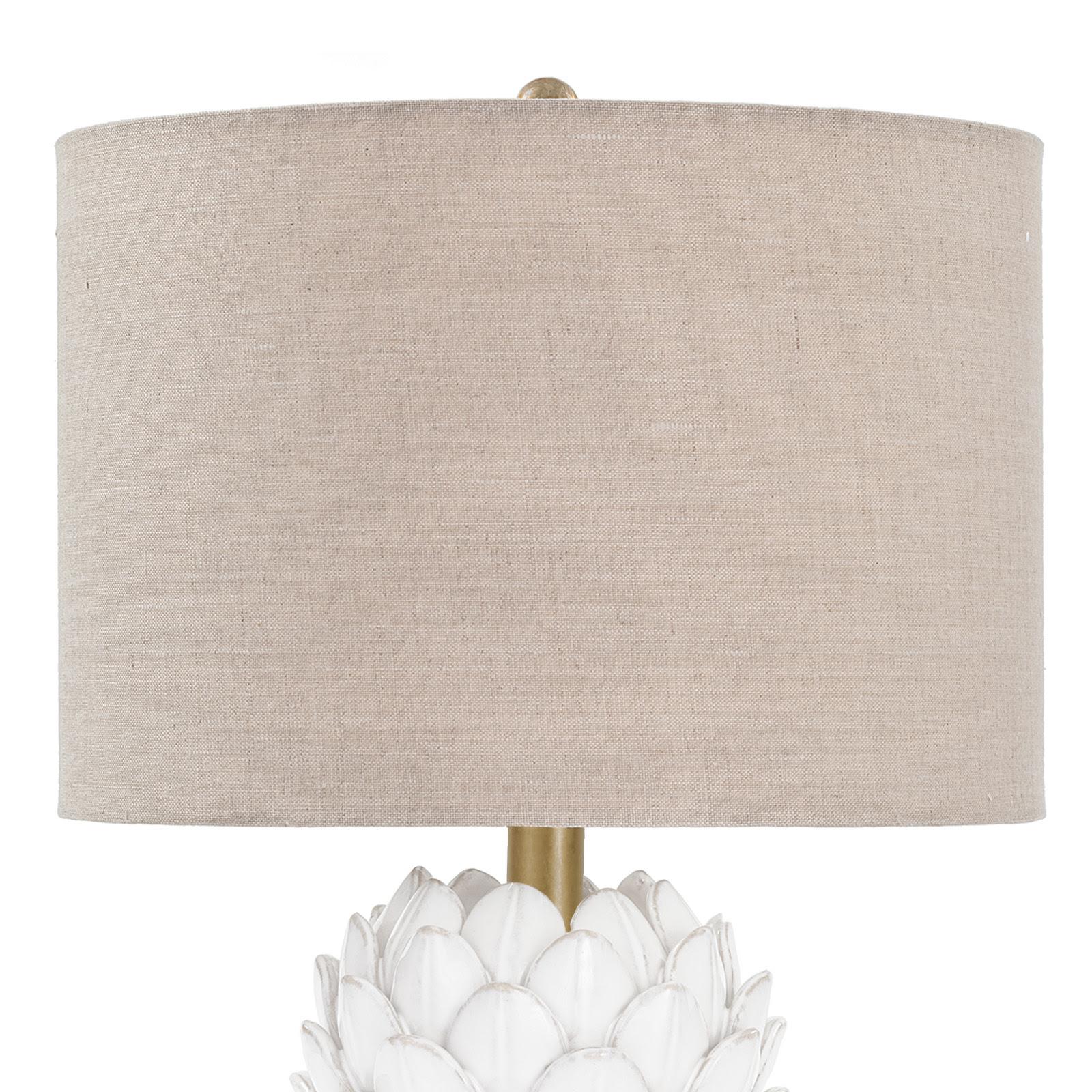 Leafy Artichoke Ceramic Table Lamp | Off White