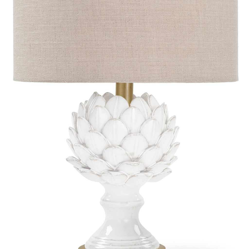 Leafy Artichoke Ceramic Table Lamp | Off White