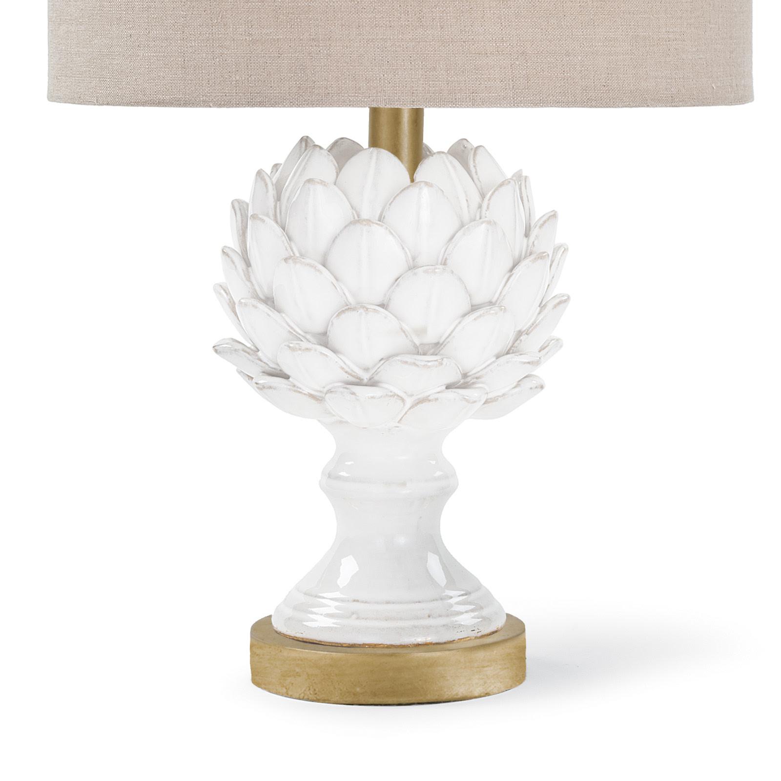 Leafy Artichoke Ceramic Table Lamp | Off White