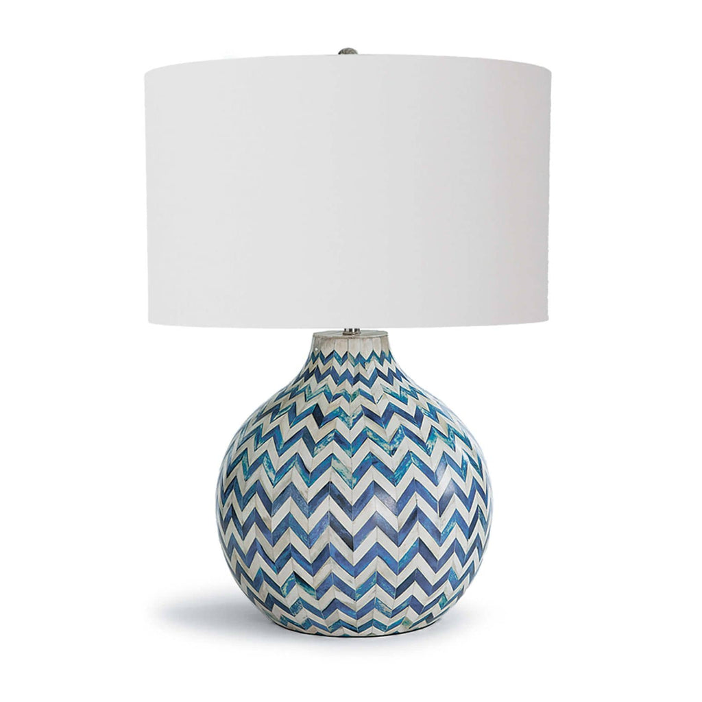 Chevron Bone Table Lamp | Indigo