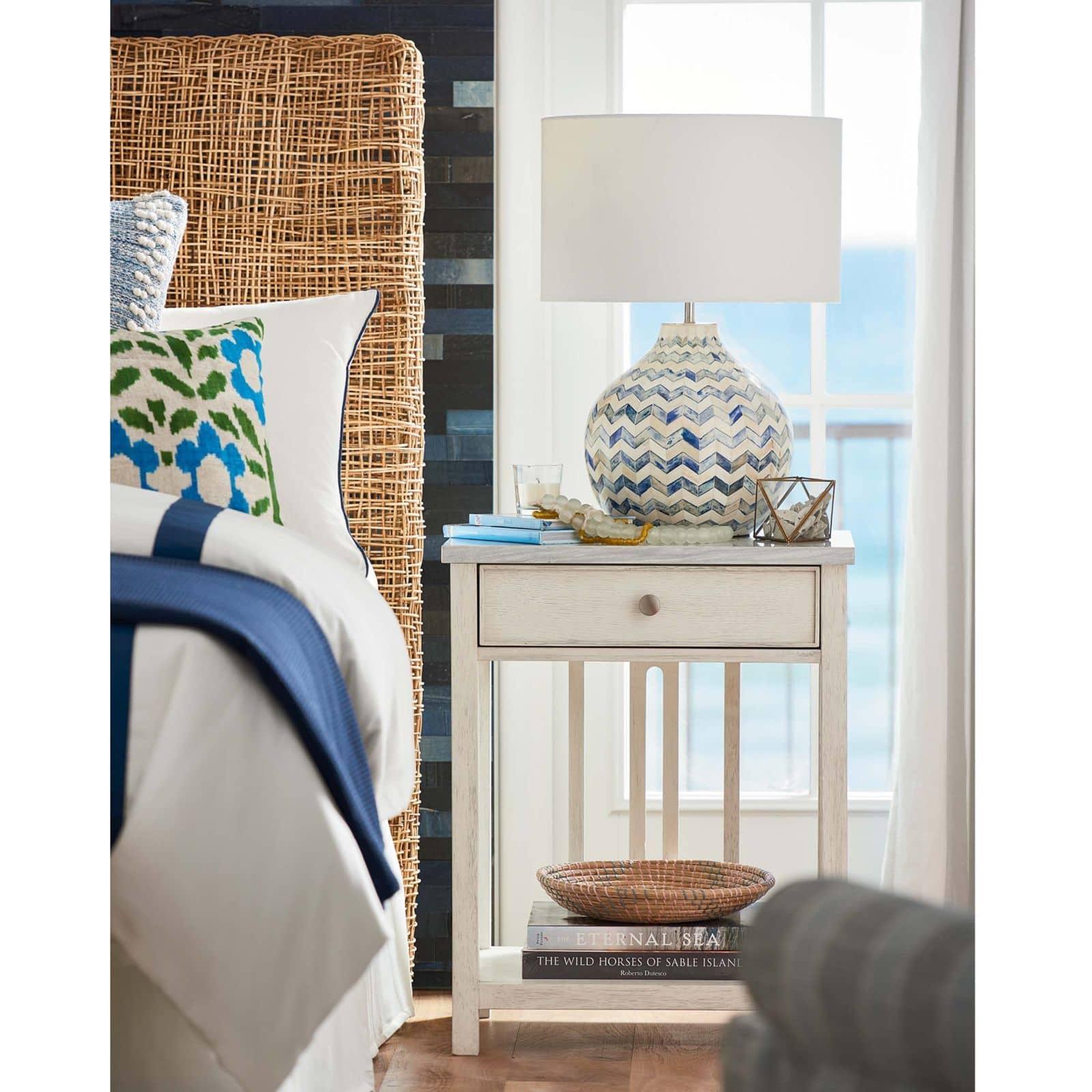 Chevron Bone Table Lamp | Indigo
