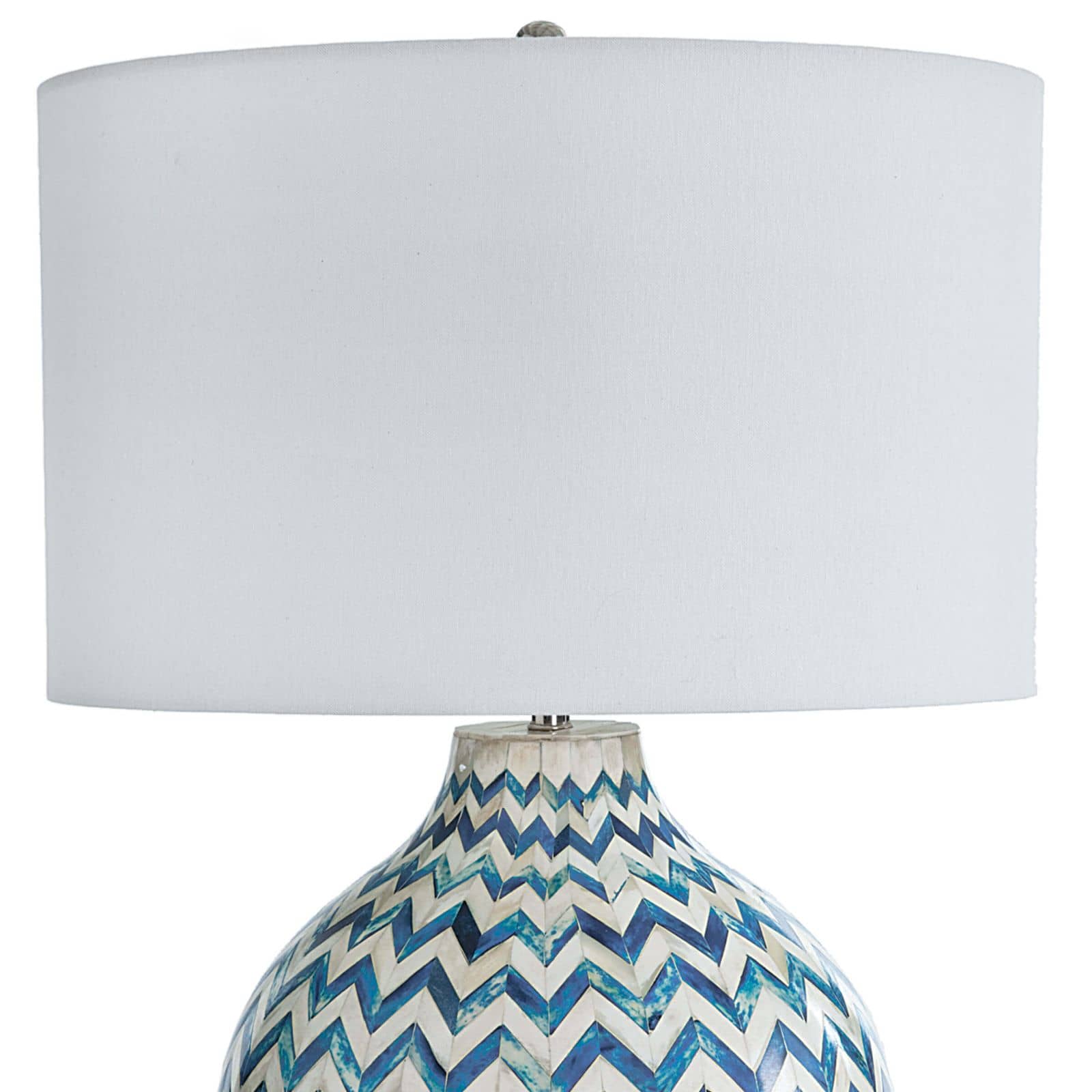 Chevron Bone Table Lamp | Indigo