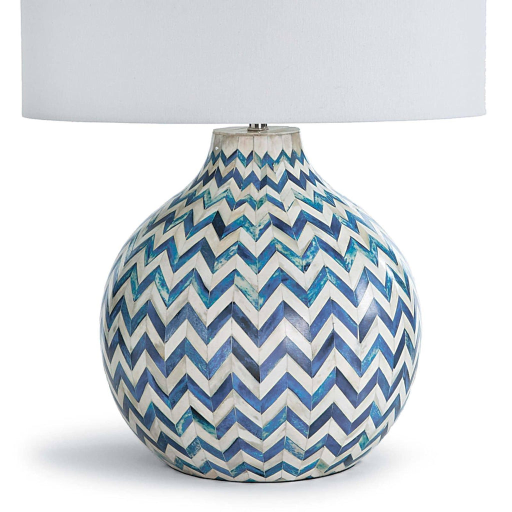 Chevron Bone Table Lamp | Indigo