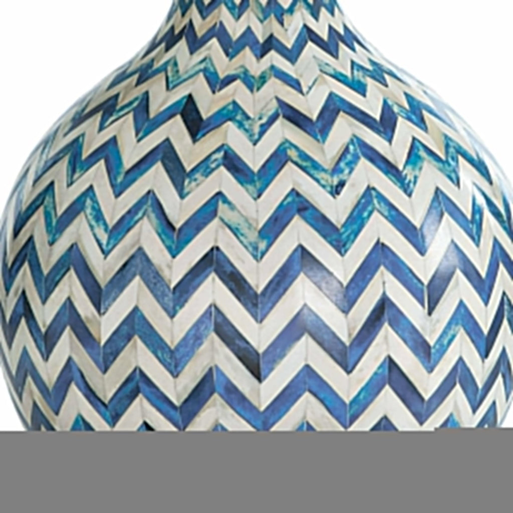 Chevron Bone Table Lamp | Indigo