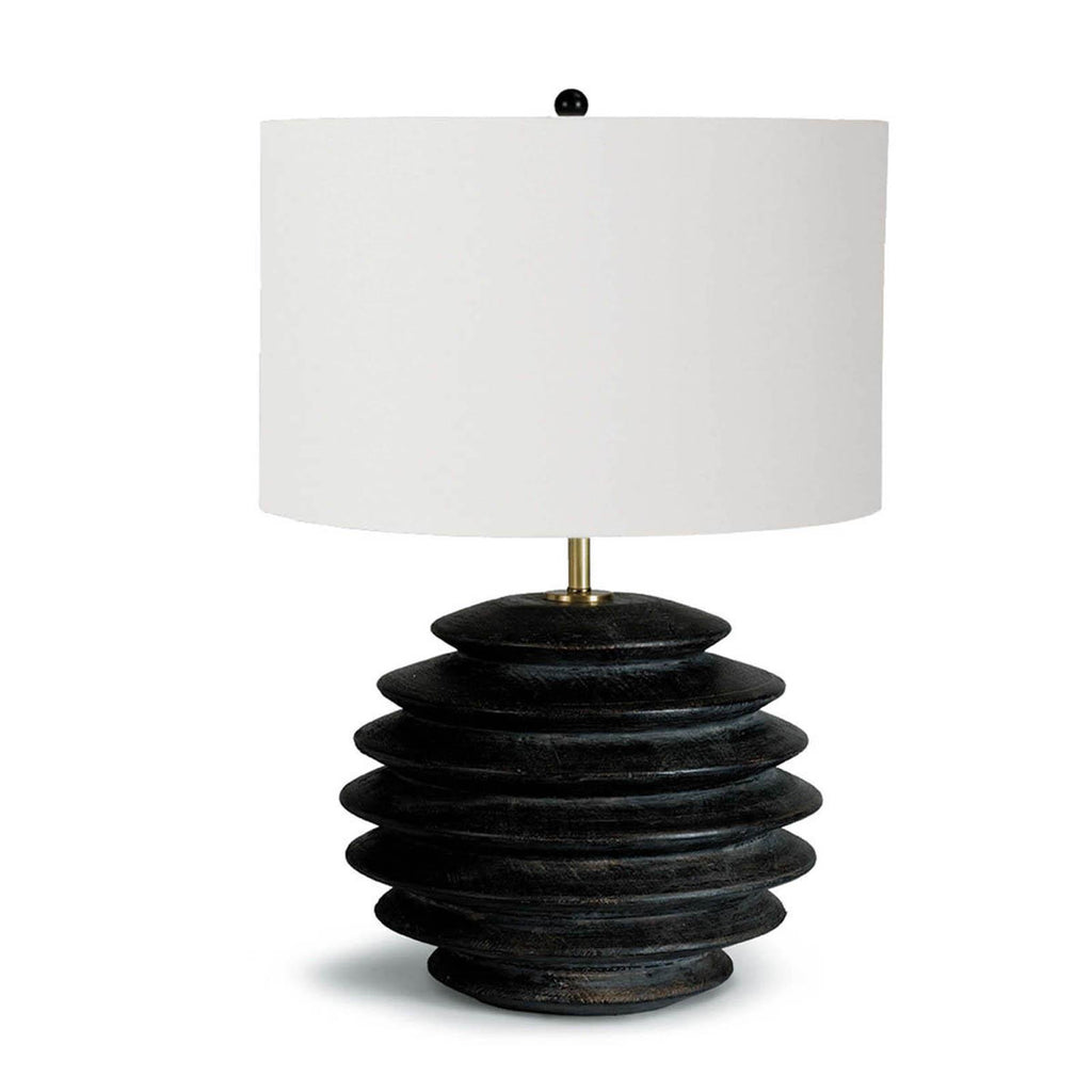 Accordion Table Lamp Round | Ebony
