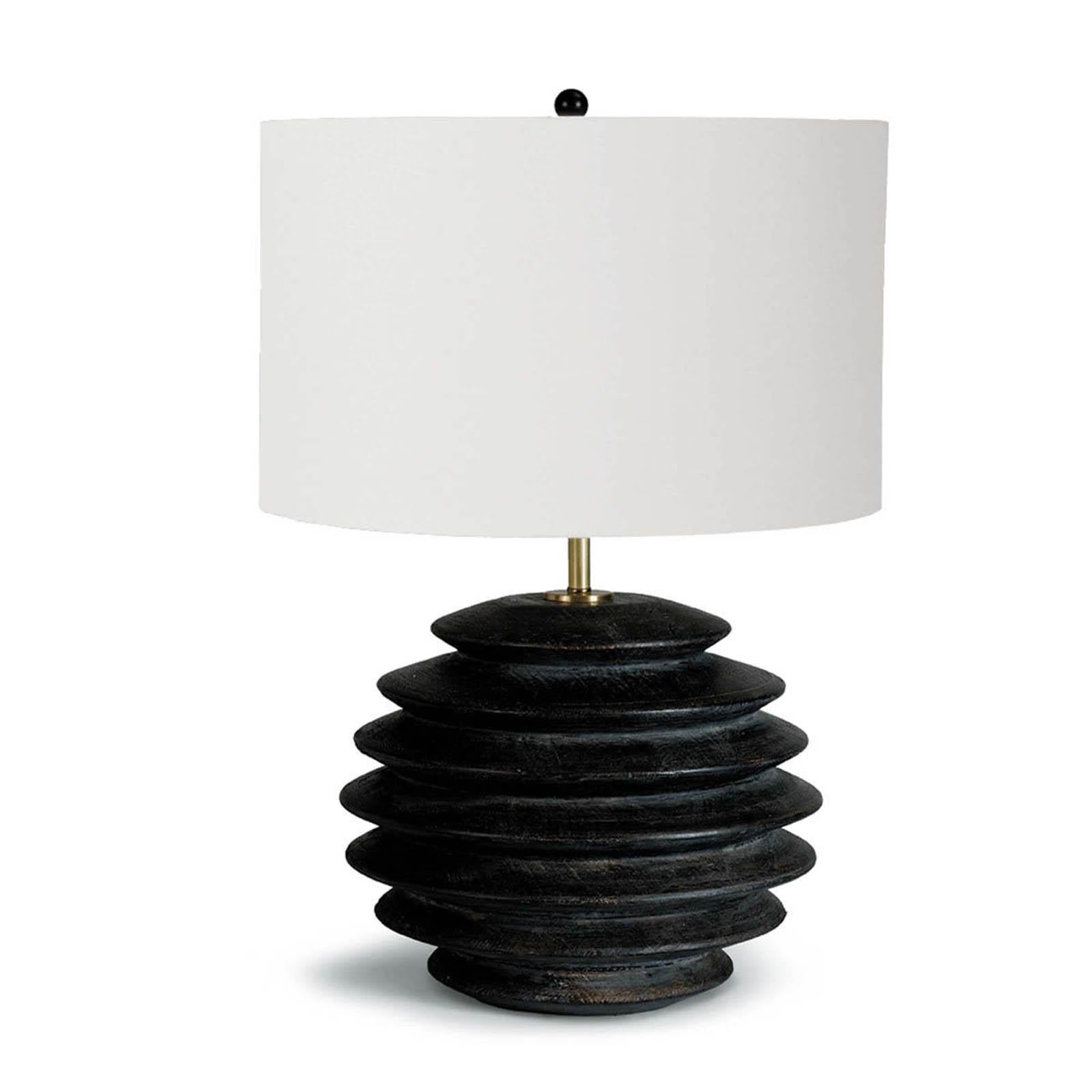 Accordion Table Lamp Round | Ebony