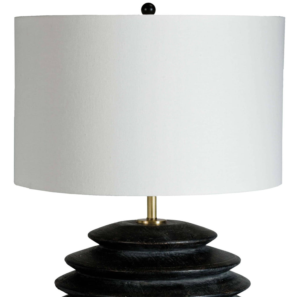 Accordion Table Lamp Round | Ebony