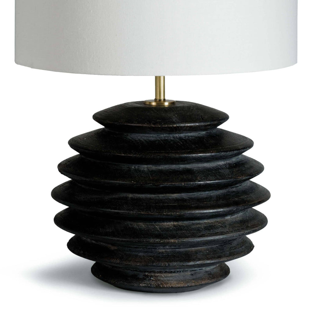 Accordion Table Lamp Round | Ebony