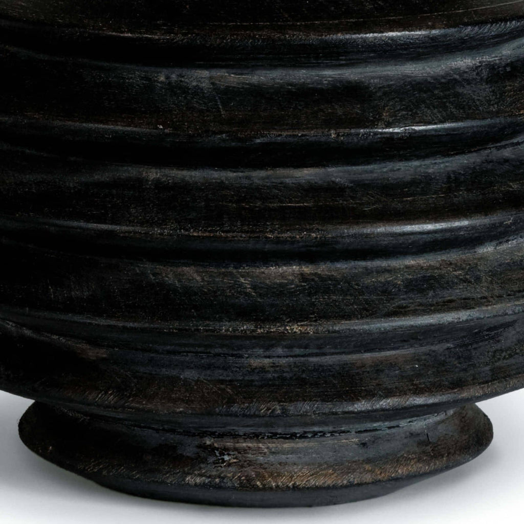 Accordion Table Lamp Round | Ebony