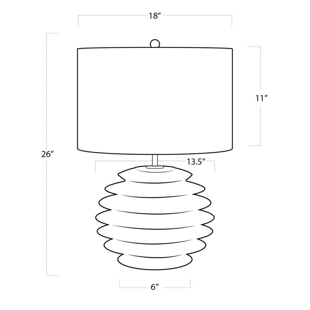 Accordion Table Lamp Round | Ebony
