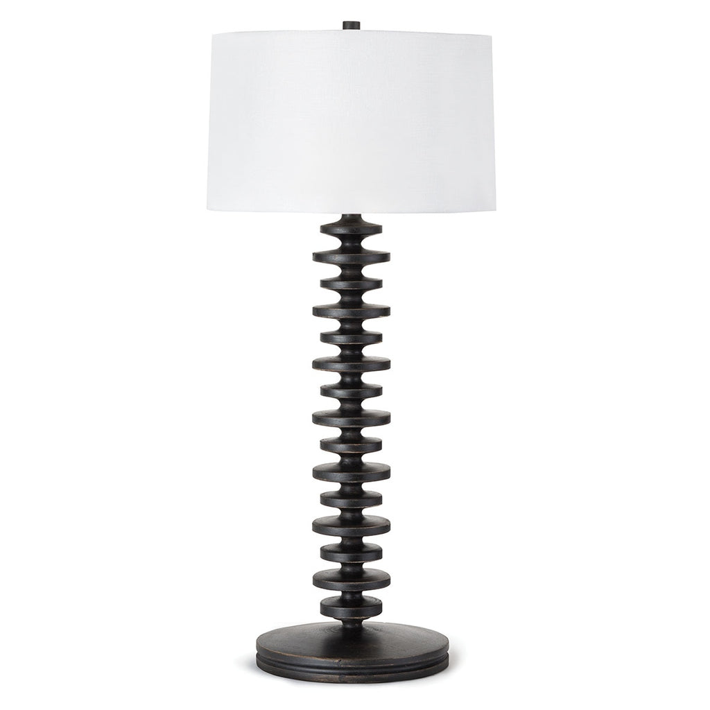 Fishbone Buffet Table Lamp | Ebony