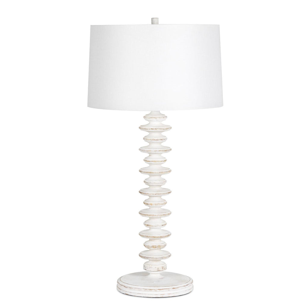 Fishbone Buffet Lamp | White Wash