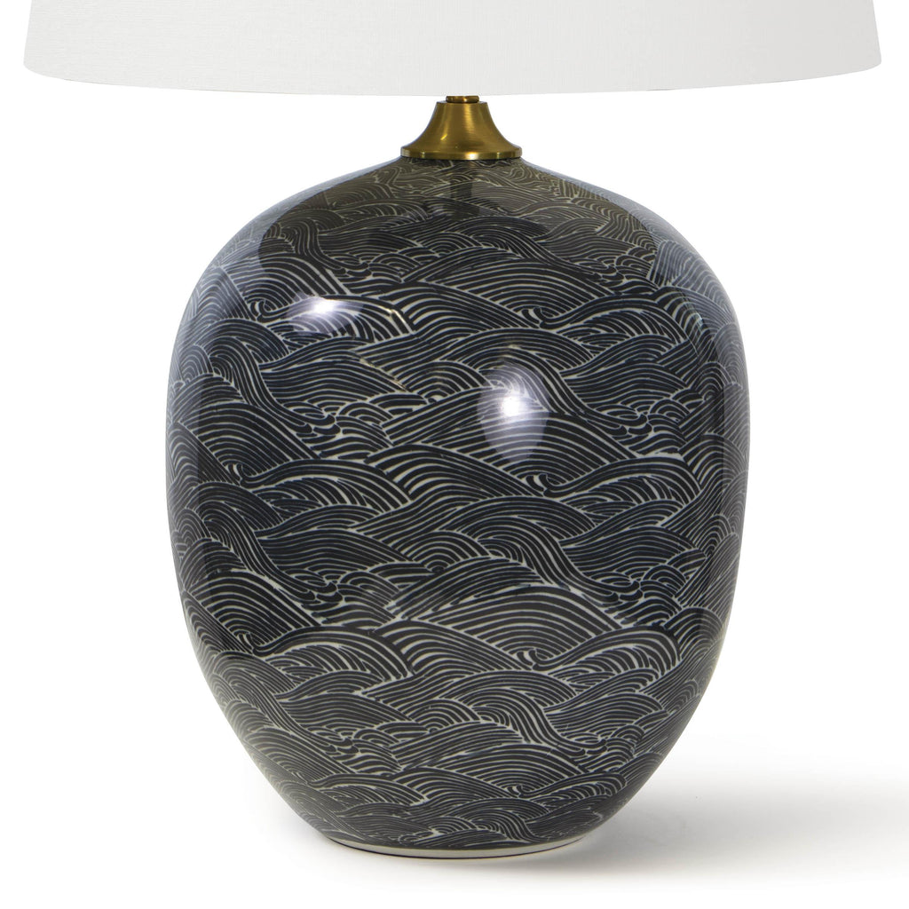 Harbor Ceramic Table Lamp | Black