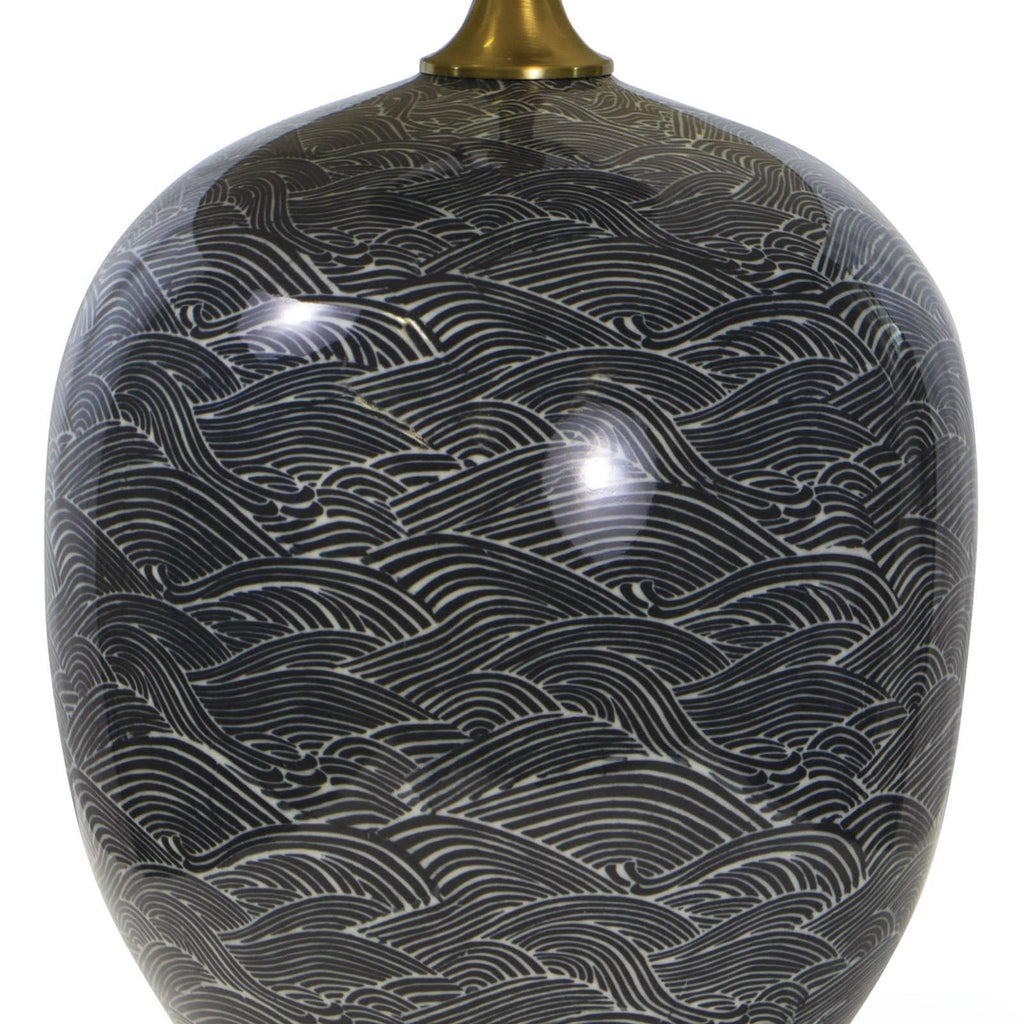 Harbor Ceramic Table Lamp | Black