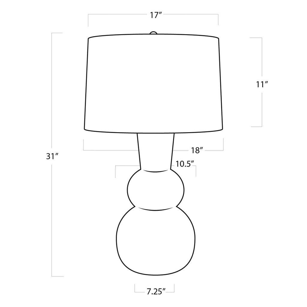 Hugo Ceramic Table Lamp | Black