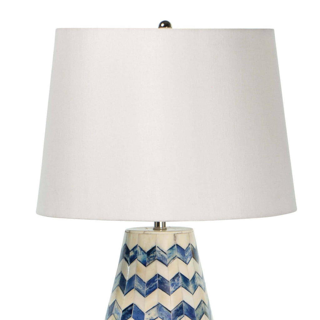 Cassia Chevron Table Lamp | Blue