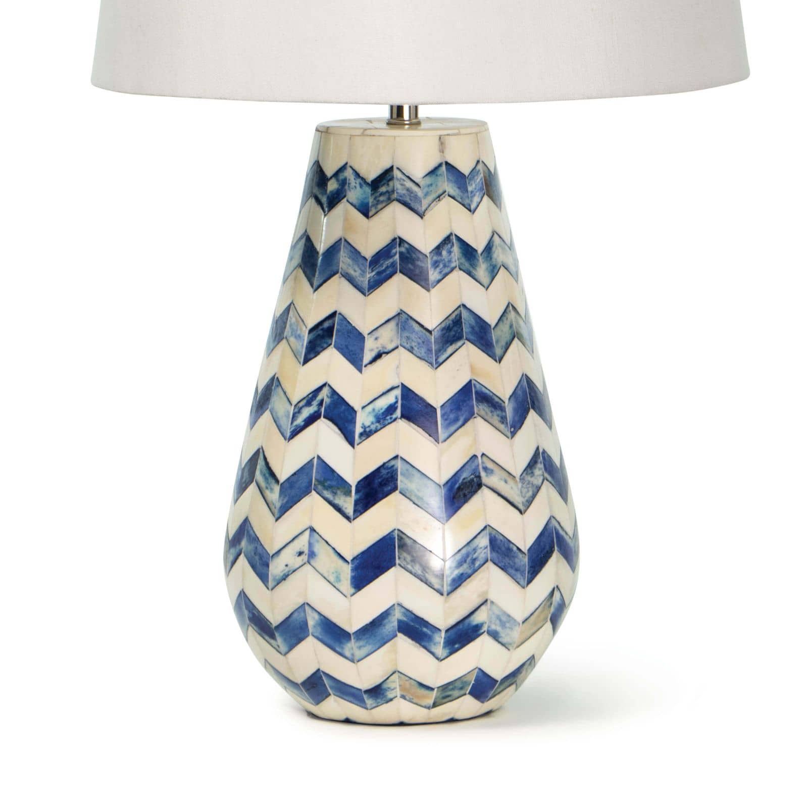 Cassia Chevron Table Lamp | Blue