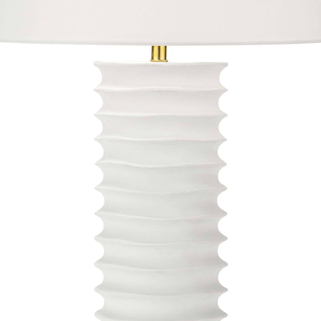 Nabu Metal Column Table Lamp | White