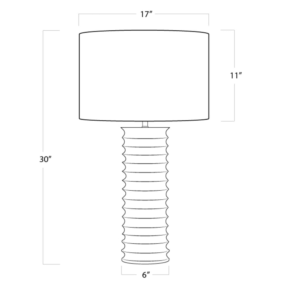 Nabu Metal Column Table Lamp | White