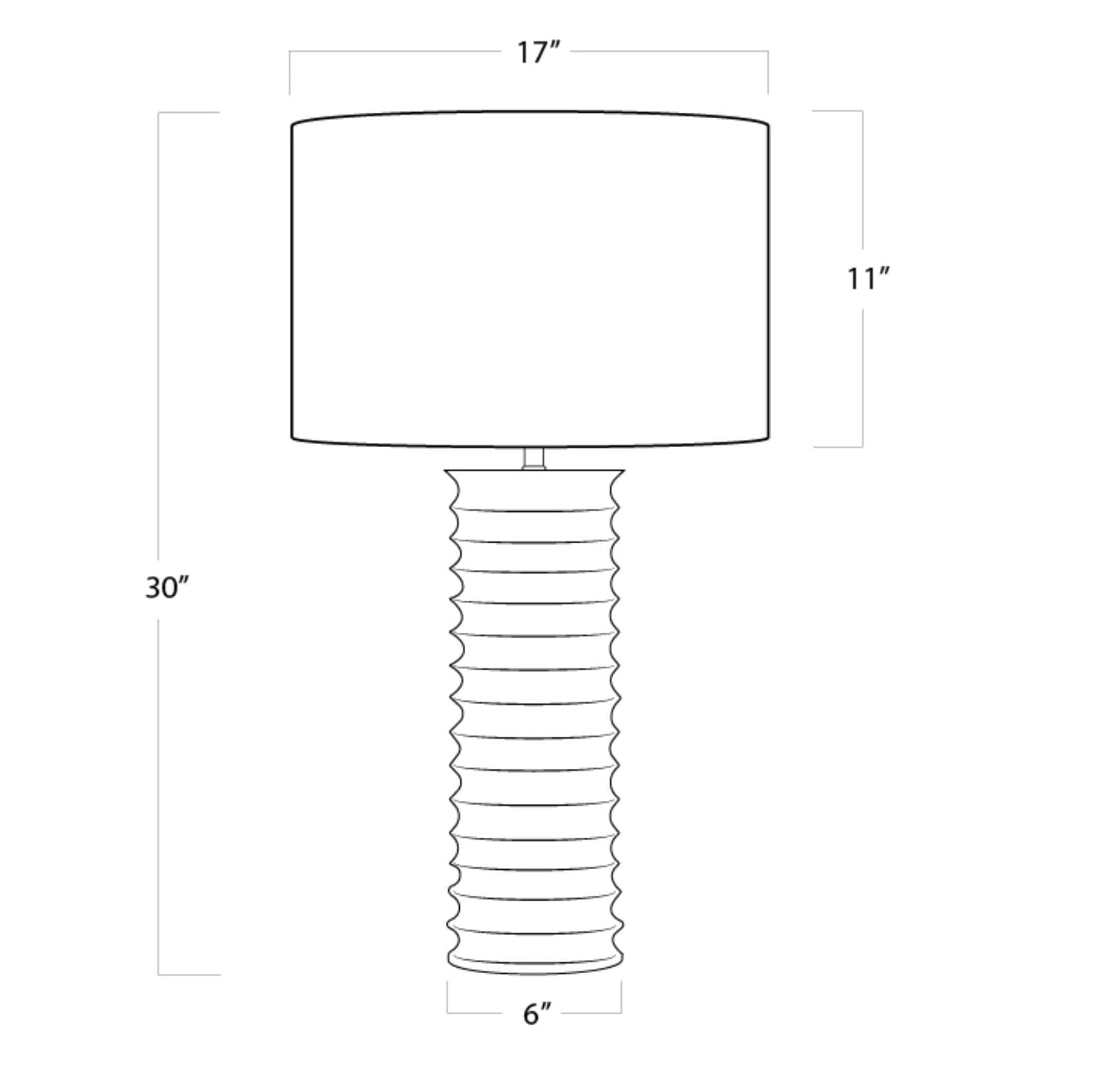 Nabu Metal Column Table Lamp | White
