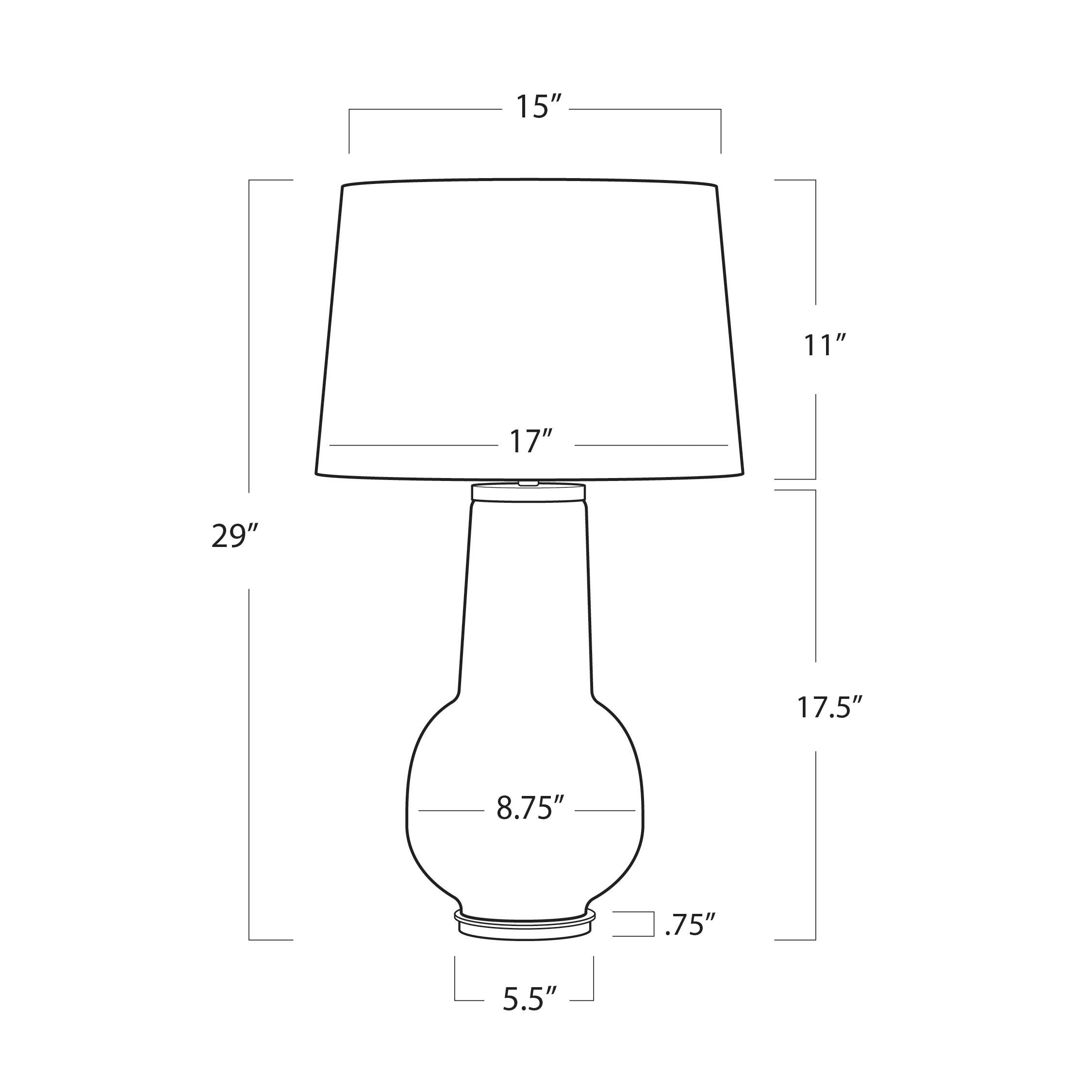 Lizza Table Lamp | White