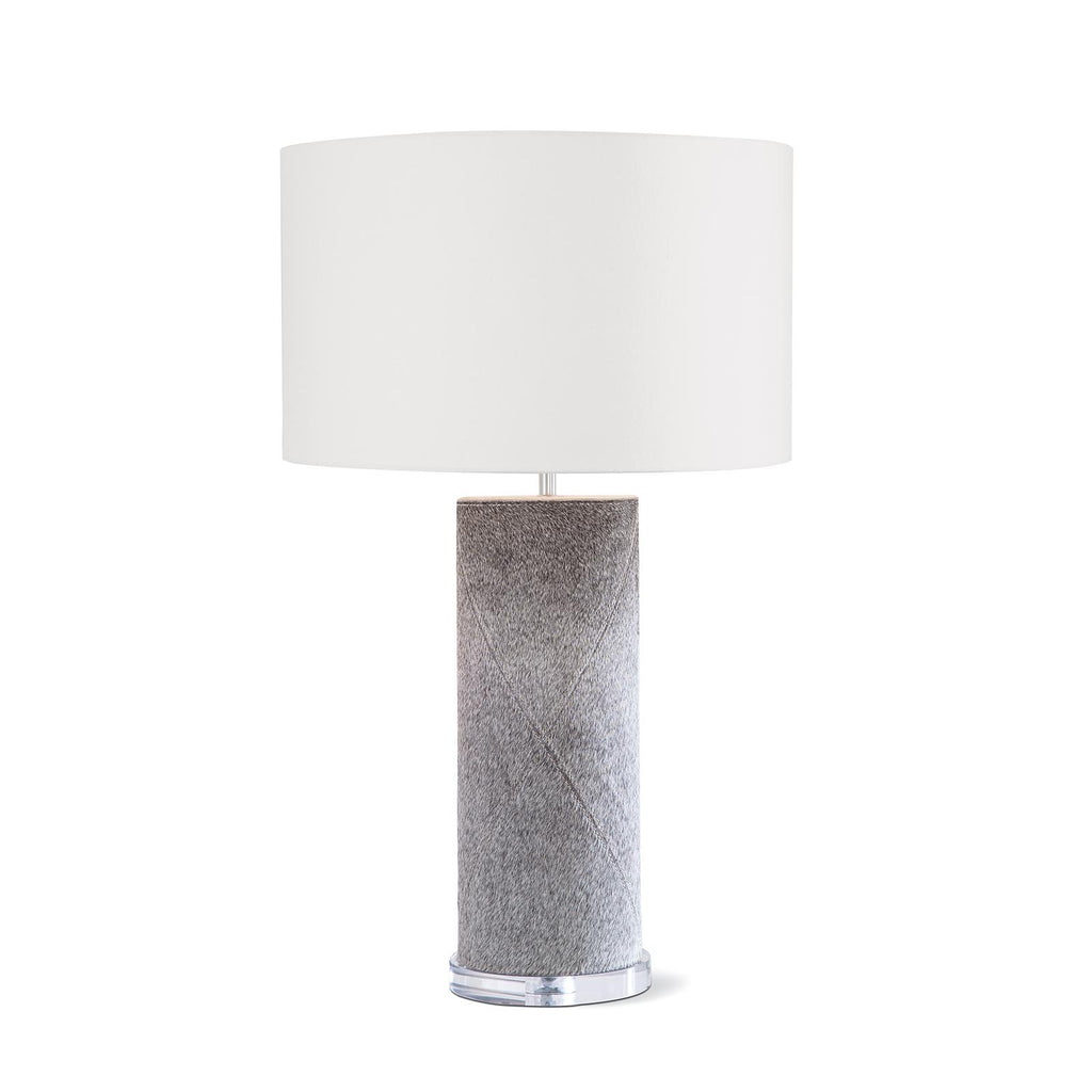 Andres Column Table Lamp | Grey